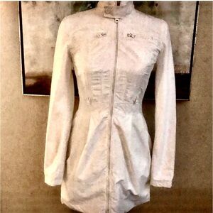 ARMANI EXCHANGE zippered moto mini dress or jacket. Beautiful heavy cotton XS